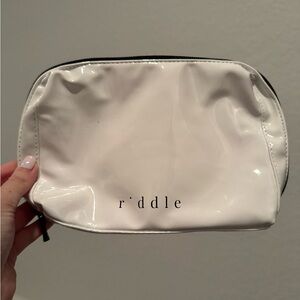 Riddle White Cosmetic Pouch